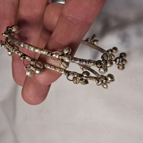 Pair Indian Jingle Bell Bangle Bracelets/Anklets - Picture 4 of 4